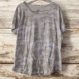 Sonoma The Everyday Tee Cream and Tan Camo Lightweight Size XL